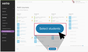 Add courses page. Several of the grade-by-grade subjects have been filled in. The "Select students" button is highlighted with the cursor selecting it